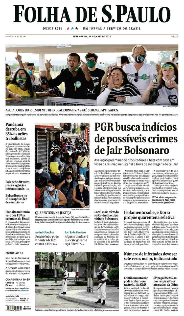 Capa Dos Jornais De Hoje Segundo Mais Populoso Minas Gerais Em