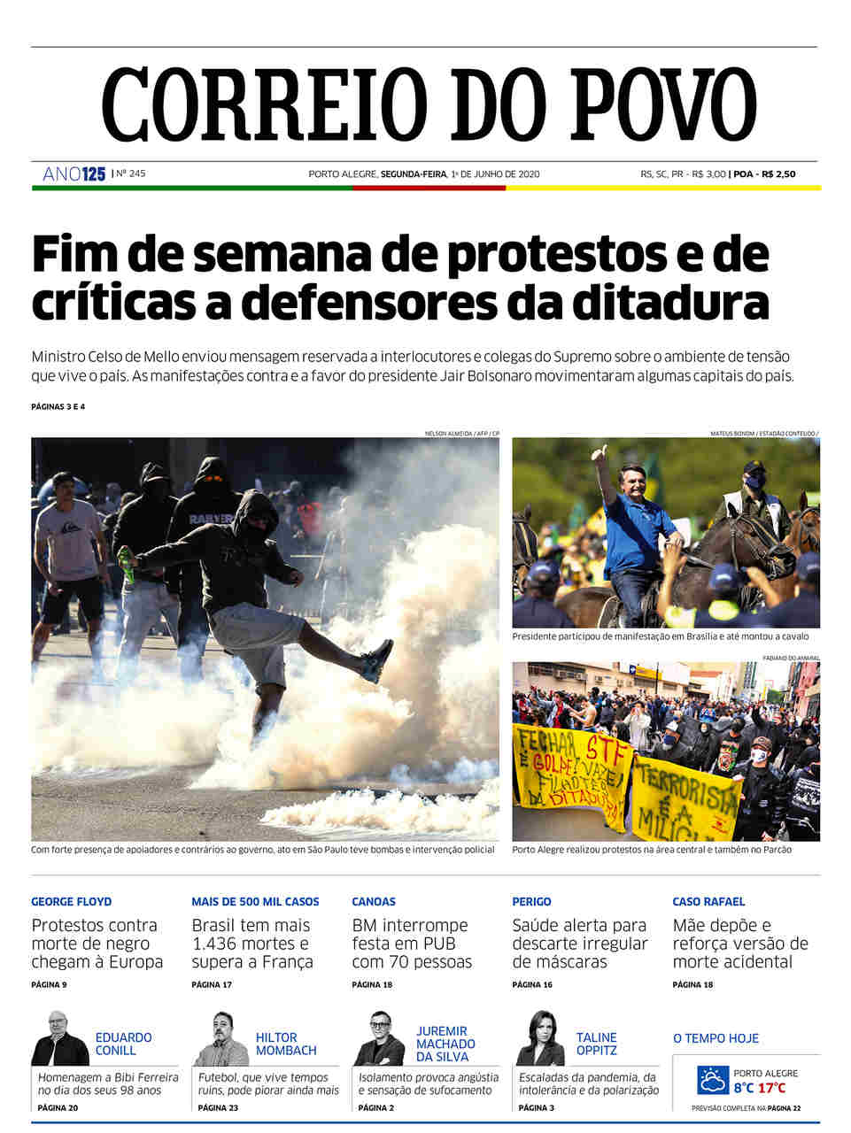 Capa Dos Jornais De Hoje Folha De S Paulo Cita Diretas Já