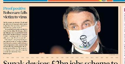 Positivo: Bolsonaro é capa do Financial Times desta quarta